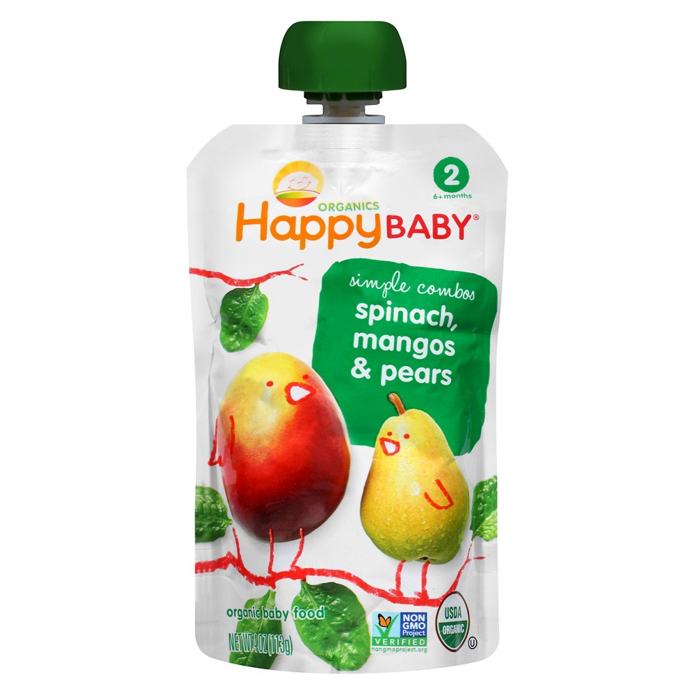 UPC 852697001392 product image for Happy Baby Stage 2 Spinach, Mango & Pear Organic Baby Food - 3.5 oz | upcitemdb.com