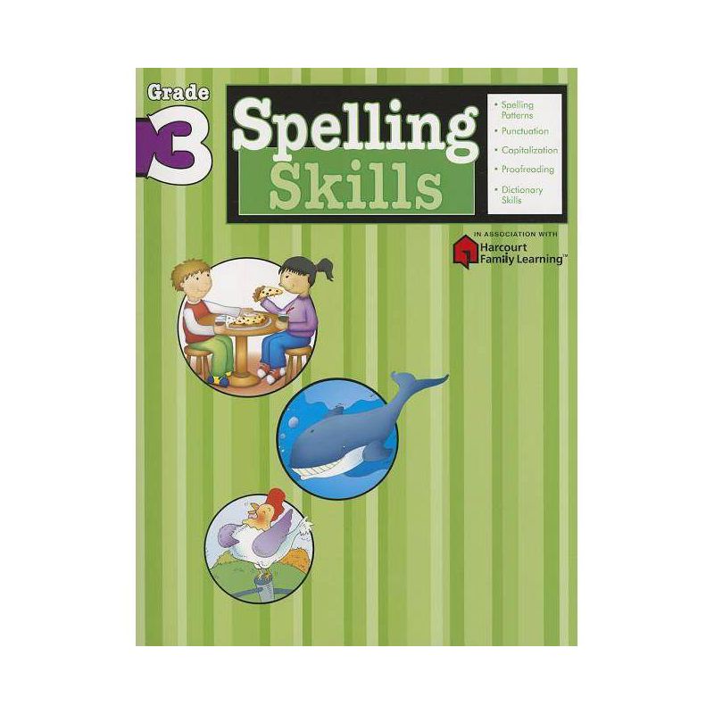 Spelling Skills: Grade 3 (Flash Kids Harcourt Family Learning) - (Paperback), 1 of 2