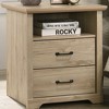 KIGFTSOD 2-Drawer Nightstand Bedside Table with USB Charging Ports,Light Oak - 2 of 4