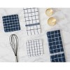 Design Imports  Windowpane Terry Dishcloth Set 6 Piece, 12X12", Nautical Blue - 4 of 4