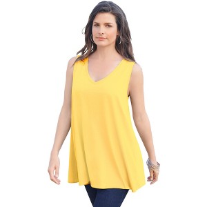 Roaman's Women's Plus Size Swing Ultimate Tank - 1 of 4