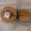 Set Of 2 Modern Nesting Coffee Tables,Accent Side Table With MDF Tabletop,Round Wooden Coffee Table For Living Room Bedroom-Coolbibila - 3 of 4