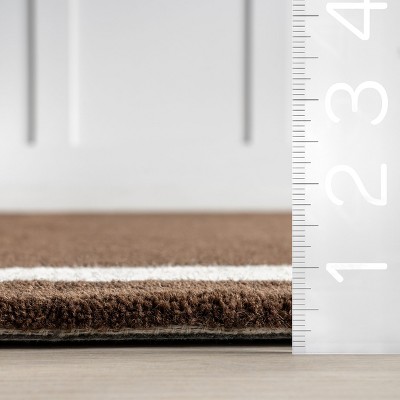 Grace Brown Handmade Wool Tufted Rectangular Area Rug