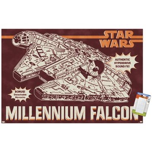 Trends International Star Wars: New Vintage - Millennium Falcon Unframed Wall Poster Prints - 1 of 4