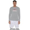 University of Nebraska at Omaha Adult Sport Long Sleeve Shirt Primary Logo, Athletic Heather - 3 of 4