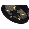 CWI Lighting Tigris 5 Light Drum Shade Flush Mount With Black Finish - 4 of 4