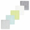 Hudson Baby Unisex Baby Rayon from Bamboo Bib, Burp Cloth and Washcloth 10Pk, Gray Mint Lime, One Size - 3 of 4