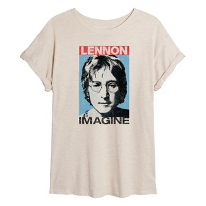 Women's - John Lennon - John Lennon Imagine Oversized Graphic T-Shirt - 1 of 4