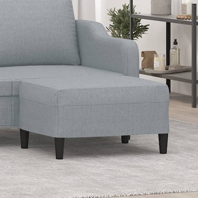 vidaXL Footstool Light Gray 27.6 in.x21.7 in.x16.1 in. Fabric