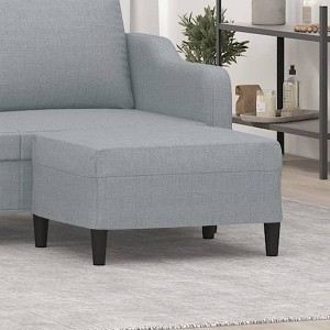 vidaXL Footstool Light Gray 27.6 in.x21.7 in.x16.1 in. Fabric - 1 of 4