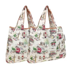 Wrapables Foldable Tote Nylon Reusable Grocery Bag (Set of 2) - 1 of 4
