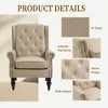 Faux Leather Upholstered Accent Chair with Wide Backrest, Foam Cushion and Sturdy Wooden Legs, Modern Armchair for Living Room - 4 of 4