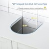 Resenkos Toilet Storage Cabinet, Bathroom Storage Cabinet,Bathroom Sink Cabinets with U-Shape Cut-Out and Adjustable Internal Shelf, White - 2 of 4