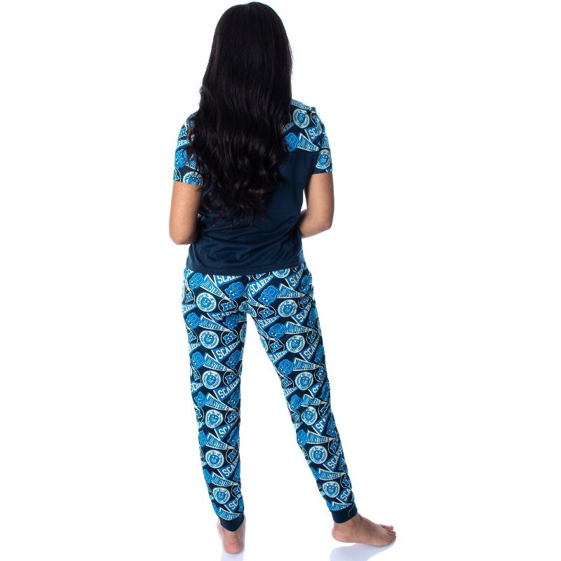 Disney Women's Monsters Inc. Monsters University 2 Piece Jogger Pajama Set Blue, 4 of 5