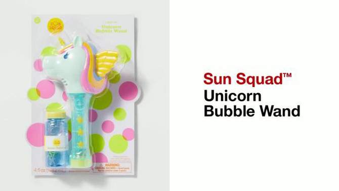 Unicorn Bubble Wand - Sun Squad&#8482;, 2 of 9, play video
