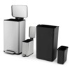 LunaLulinlk White 10.5 Gal and 1.6 Gal Step Trash Can Combo Set with Detachable Inner Buckets - 3 of 4