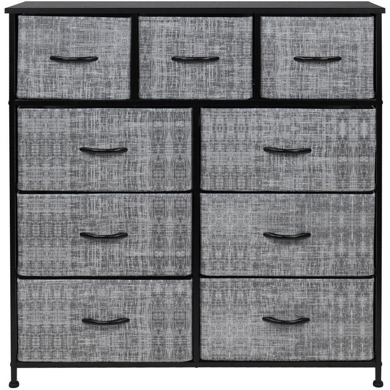 Sorbus Dresser with 9 Drawers - Furniture Storage Chest Tower Unit for Bedroom, Closet, etc - Steel Frame, Wood Top, Fabric Bins, 5 of 8