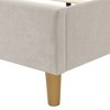Sapphtopaz Modern Queen Size Bed Frame with Tufted Upholstered Headboard Wood Platform Bed with Metal Legs for Bedroom,No Box Spring Needed - 3 of 4