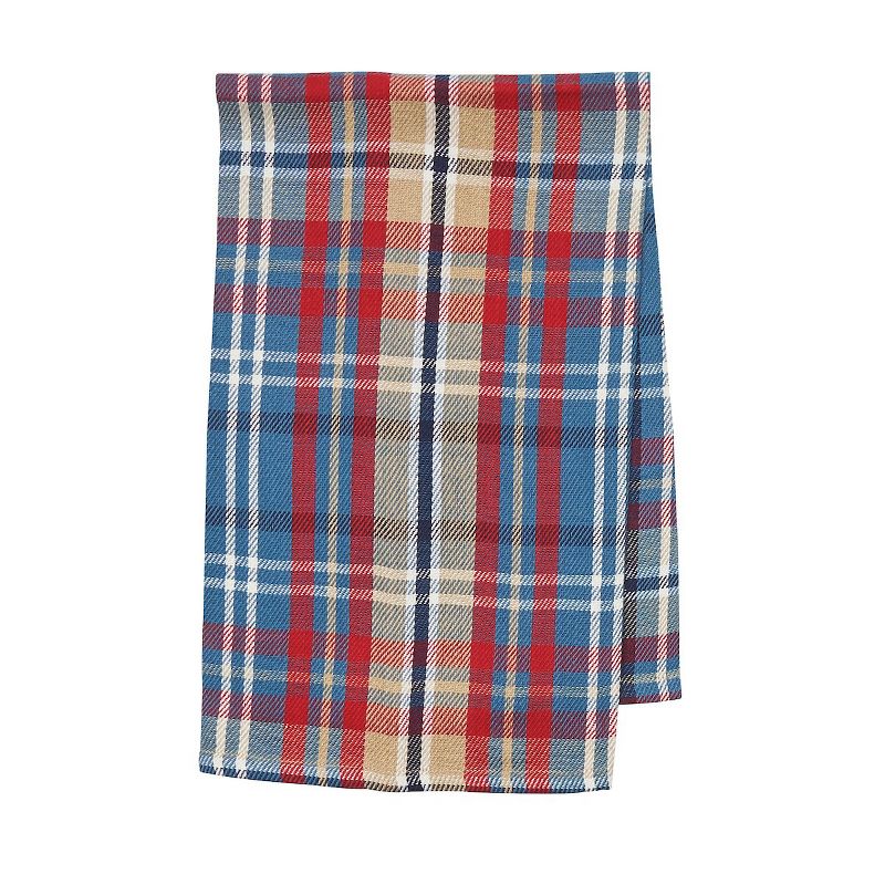 C&F Home Rockwell Plaid July Fourth Woven Cotton Kitchen Towel, 1 of 5