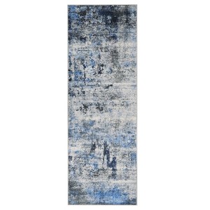 Coolmee Washable Rugs for Entryway Indoor, Non Slip Small Living Room Rugs Printed Faux Wool Throw Rug, Floor Carpet Gray - 1 of 4