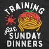 Training For Sunday Dinners Baby Bodysuit Funny Sarcastic Pasta Graphic Novelty Jumper For Infants - Crazy Dog Baby Bodysuit For Foodies - 2 of 4