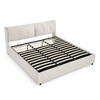 Sapphtopaz Modern Bed Frame with Chenille Headboard Upholstered Hydraulic Platform Bed with Bottom Storage, No Box Spring Needed - 3 of 4