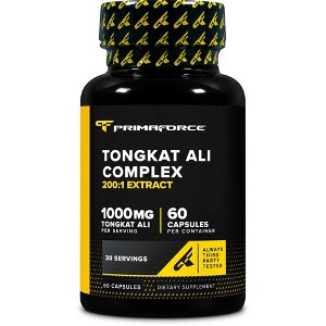 Primaforce Tongkat Ali (1000 MG) 60 Capsules - 200:1 Extract Complex, 30 Servings - 1 of 4