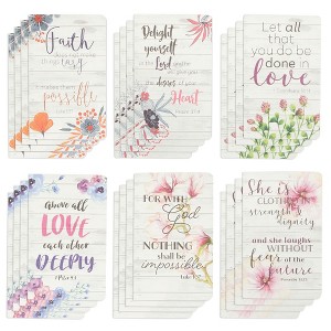 Paper Junkie 12-Pack Prayer Journal for Women, 5x8 In Christian Notebook with Inspirational Scripture Bible Verses (Floral, 80 Pages) - 1 of 4