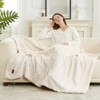 Cozy Bliss Luxury Faux Fur Throw Blanket, Reversible Wave Textured Plush Blanket for Couch, Sofa & Home Decor - 3 of 4
