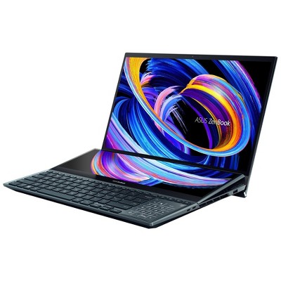 ASUS ZenBook Pro Duo 15 OLED 4K Touch Laptop, Intel Core i7-12700H, 16GB RAM, 1TB SSD, NVIDIA GeForce RTX 3060, Windows 11 Home, Blue (UX582)
