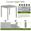 5 Piece Counter Height Table Set with Square Table and 4 Upholstered Chairs, Counter Height Dining Table with Crystal Decoration and Chair Set - 3 of 4