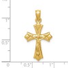 Black Bow Jewelry 14k Yellow Gold Hollow Reversible 3D Crucifix Cross Pendant, 16 x 30mm - 4 of 4