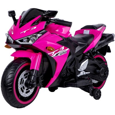 YOOCOZZ  Kids Motorcycle 12V for 3 - 8 Years Old Boys & Girls, Ride - On Toy with Training Wheels, Hand - Drive, and Lighting Wheels
