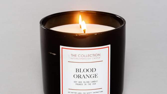 2-Wick Black Glass Blood Orange Lidded Jar Candle 12oz - The Collection by Chesapeake Bay Candle, 2 of 13, play video