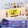 Besiost L-shaped Computer Desk with Hutch, Desk with Power Outlet and LED Light - 3 of 4