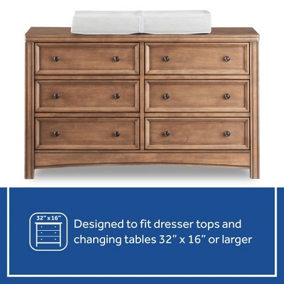 Sealy Soybean Comfort 3-Sided White Contoured Diaper Changing Pad