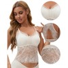 INSPIRE CHIC Women's Lace Mesh Back Open Adjustable Spaghetti Strap Fixed Cup Light and Breathable Camisoles - 3 of 4