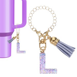Unique Bargains Resin Lightweight Decorative Sparkling Purple Sequins Tumbler Cup Charm - 1 of 4