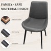 Lyngins Cozy Dining Chairs Set of 4, PU Leather Kitchen Chair, Upholstered Armless Chair with Metal Legs for Kitchen, Restaurant, Meeting Room - 3 of 4