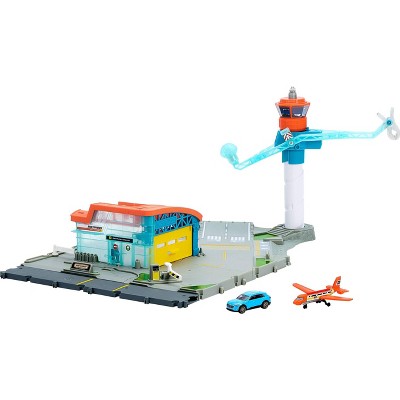 Matchbox Airport Takeoff Adventure Playset with Diecast Toy Audi Car & Plastic Plane