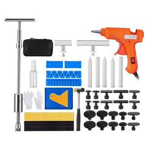 VEVOR 52 PCS Dent Removal Kit, Paintless Dent Repair Kit with 2-in-1 Slide Hammer with Stainless Steel Grooves, Short Puller Lines, Orange - 1 of 4