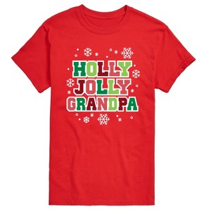 Men's - Instant Message - Holly Jolly Grandpa Short Sleeve Graphic T-Shirt - 1 of 4