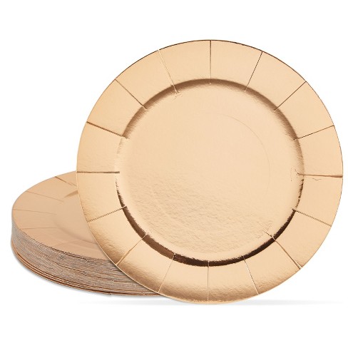 Paper Plate Round Shape Gold 30cm (100 Units)