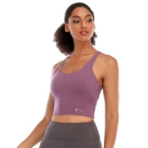 DOMETOUR Cross Back Athletic Yoga Sports Bra With Removable Chest Cushion - 1 of 4