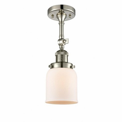 Bell - 1 Light Semi-Flush Mount In Industrial Style-13.5 Inches Tall and 5 Inches Wide