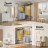 Timate F2 Industrial Pipe Clothes Rack Wall Mounted Clothing Rack, Expandable Garment Rack Heavy Duty Wardrobe Closet, Industrial Closet Kit - 4 of 4