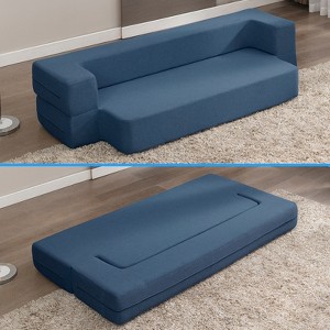 Mjkone Convertible Folding Sleeper Sofa Bed,futon Sofa Bed Memory Foam Mattress - 1 of 4