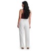 Lafidi Women’s High-Rise Straight Leg Pants – Elastic Waistband Work Trousers with Slash Pockets, Tailored Look - 4 of 4