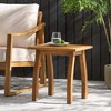 NAYSAYE Patio Chaise Lounges Outdoor Wood Leisure Set with Cushions and End Table for Poolside Relaxation, Blue and Teak, 28.7"*27.9"*24" - 3 of 4