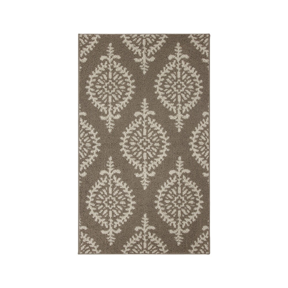 2'6inx4' Paisley Tufted Accent Rugs Gray - Threshold™